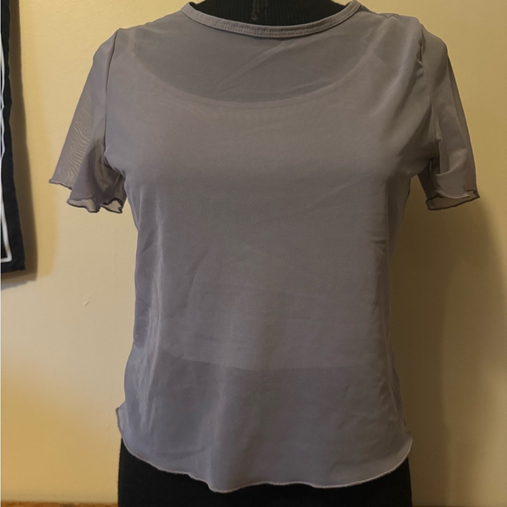 Sheer Gray Women's Top